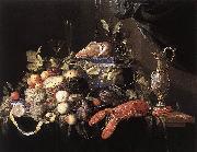 HEEM, Jan Davidsz. de Still-Life with Fruit and Lobster sg oil painting artist